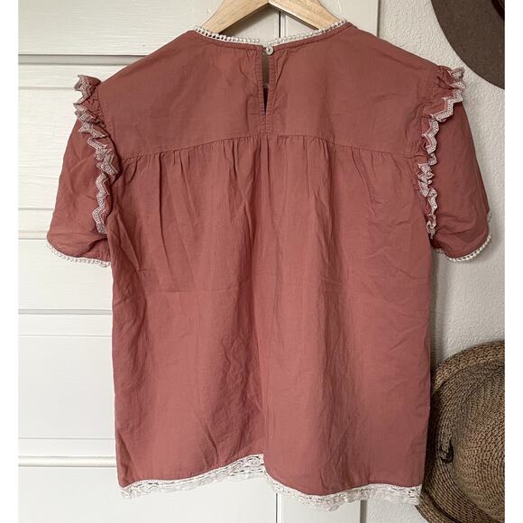 Bohme Cottagecore Blouse - Women's Medium, Ruffle Lace - Picture 2 of 4